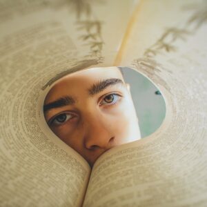 eyes, boy, book